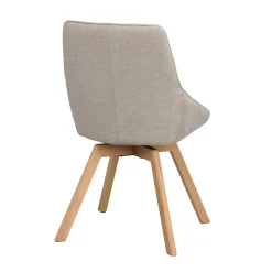 Alison tuoli lakattu tammijalka / vaalea beige kangas