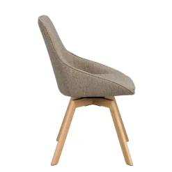 Alison tuoli lakattu tammijalka / tumma beige kangas