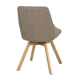 Alison tuoli lakattu tammijalka / tumma beige kangas