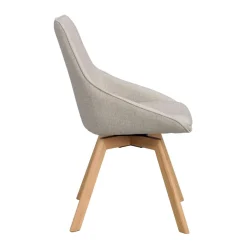 Alison tuoli lakattu tammijalka / beige kangas