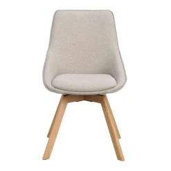 Alison tuoli lakattu tammijalka / beige kangas