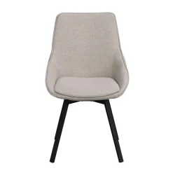 Alison tuoli musta metallijalka / beige kangas
