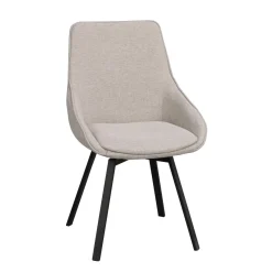 Alison tuoli musta metallijalka / beige kangas