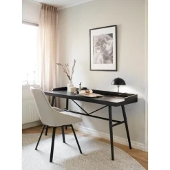 Alison tuoli musta metallijalka / beige kangas