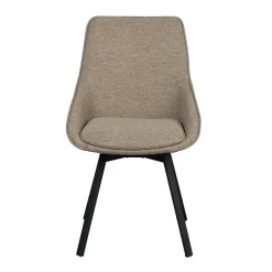 Alison tuoli musta metallijalka / tumma beige kangas
