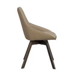 Alison tuoli ruskealakattu tammijalka / beige nahka