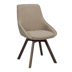 Alison tuoli ruskealakattu tammijalka / tumma beige kangas