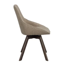 Alison tuoli ruskealakattu tammijalka / tumma beige kangas