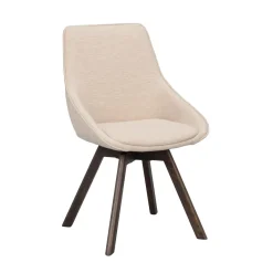 Alison tuoli ruskealakattu tammijalka / vaalea beige kangas