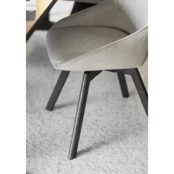 Alison tuoli ruskealakattu tammijalka / vaalea beige kangas