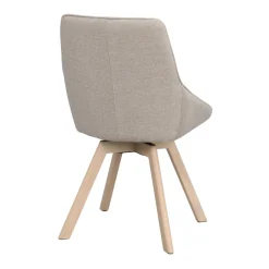 Alison tuoli valkolakattu tammijalka / beige kangas