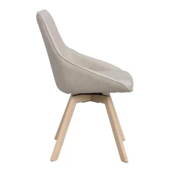 Alison tuoli valkolakattu tammijalka / beige kangas