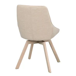 Alison tuoli valkolakattu tammijalka / vaalea beige kangas