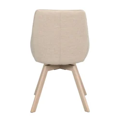 Alison tuoli valkolakattu tammijalka / vaalea beige kangas