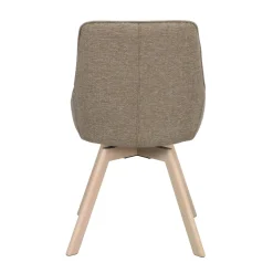 Alison tuoli valkolakattu tammijalka / tumma beige kangas