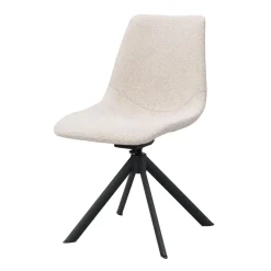 Dunmore tuoli musta metallijalka / vaalea beige kangas