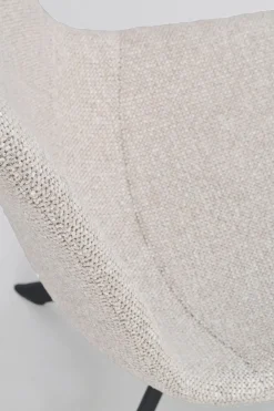 Dunmore tuoli musta metallijalka / vaalea beige kangas