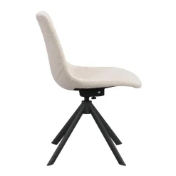 Dunmore tuoli musta metallijalka / vaalea beige kangas