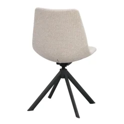 Dunmore tuoli musta metallijalka / vaalea beige kangas