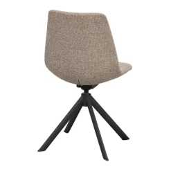 Dunmore tuoli musta metallijalka / tumma beige kangas