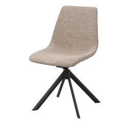 Dunmore tuoli musta metallijalka / tumma beige kangas