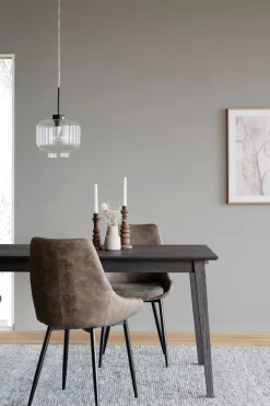 Filippa ruokapöytä 180x90 cm, tummanruskea lakattu tammi