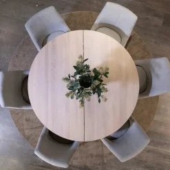 Ivalo lankkupöytä Ø140 cm, koivu