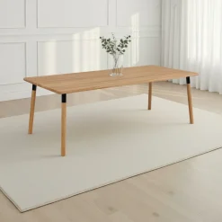 Lakeus ruokapöytä 95x180 cm, lakattu tammi