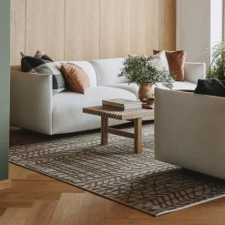 Lastu villa-viskoosimatto pyöreä