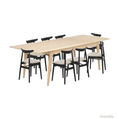 Lundegård jatkettava ruokapöytä 90x180/240 cm