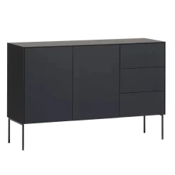 Orion senkki 121 cm, 2 ovea ja 3 laatikkoa, musta