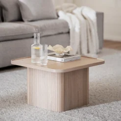 Sullivan sohvapöytä 80x80 cm valkopesty tammi